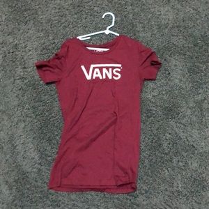Maroon/burgundy vans tee